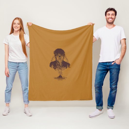 FRODO™ MOUNT DOOM™ Tengwar Inscription Graphic フリースブランケット (インサイチュ)