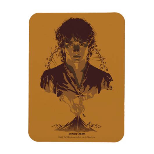 FRODO™ MOUNT DOOM™ Tengwar Inscription Graphic マグネット (縦)