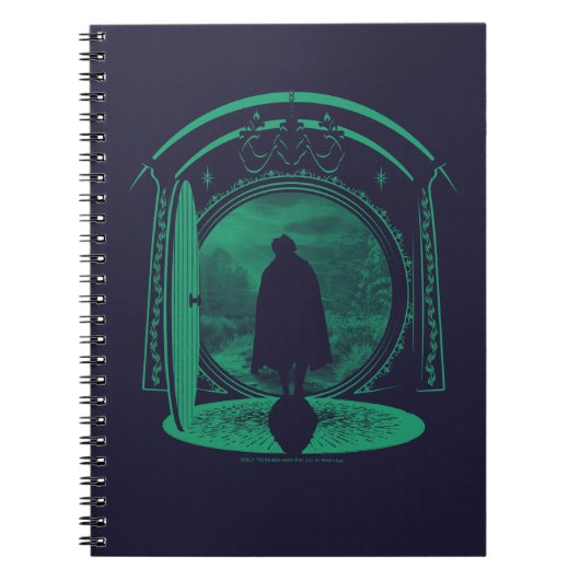 FRODO™ THE SHIRE™を去るシルエット ノートブック (正面)