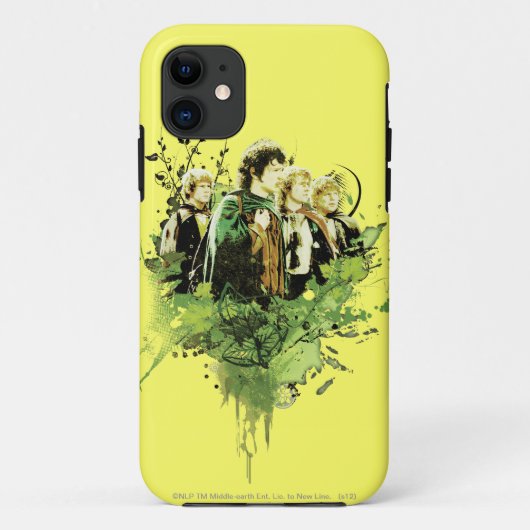 FRODO™ with Hobbits Vector Collage Case-Mate iPhoneケース (裏面)