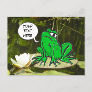 Frogおもしろい Cust文字はがき ポストカード