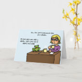 Frogは最初の日付オンラインデートすることopps カード (黄色い花)