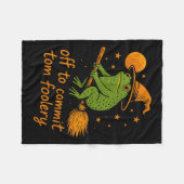 Frogウィザーお洒落ド – Off To Commit Tomflorery F フリースブランケット (正面(横))