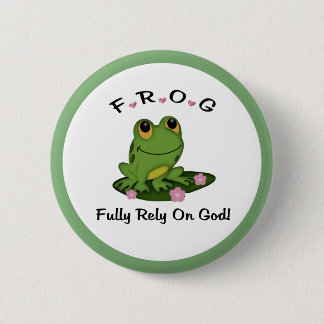 FROG完全に神に頼るボタン 缶バッジ