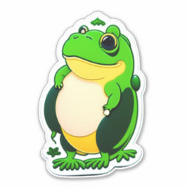 Frog表現をテーマにしたシール付き シール