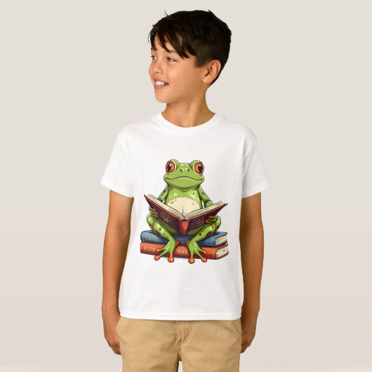 Frog'読's a book tシャツ (正面フル)