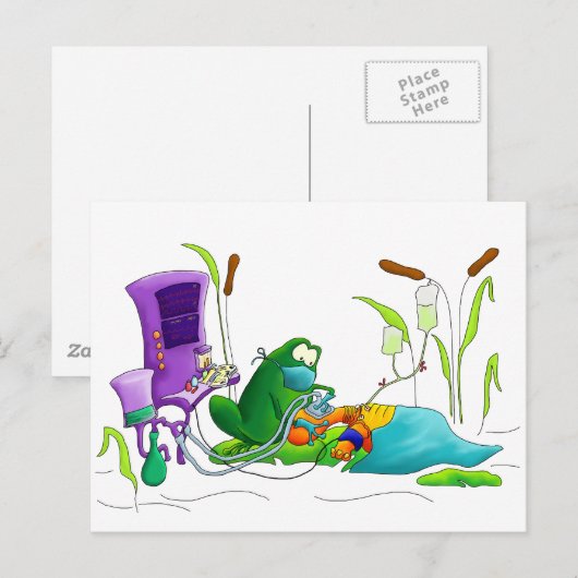 Frog麻酔の博士 ポストカード (正面/裏面)