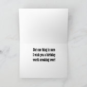 ****FROG****おもしろいカードの間抜け誕生日の願い カード (内部)