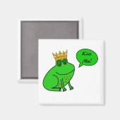 Frog おもしろい Prince – 動物冷蔵庫用マグネット マグネット (正面/裏面)
