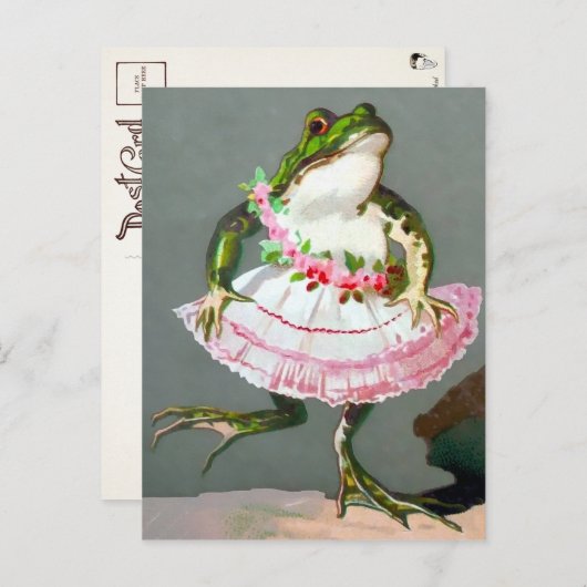 Frog ビクトリアン in Dressはがき ポストカード (正面/裏面)