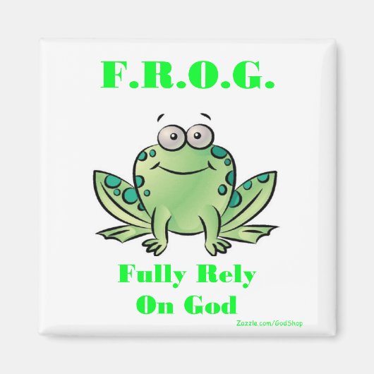 FROG （完全に神に頼る） マグネット (正面)