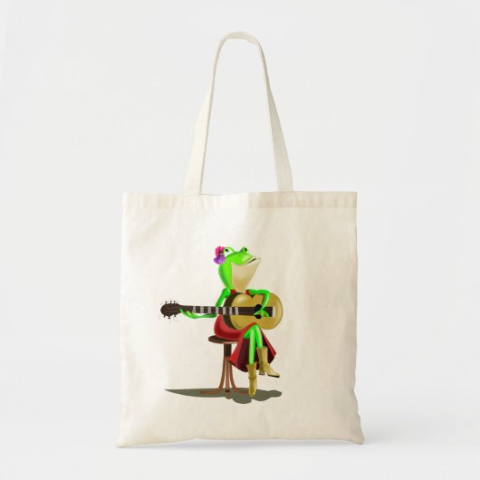 Frog 遊's Guitar Tote Bag - 絵画. トートバッグ (正面)