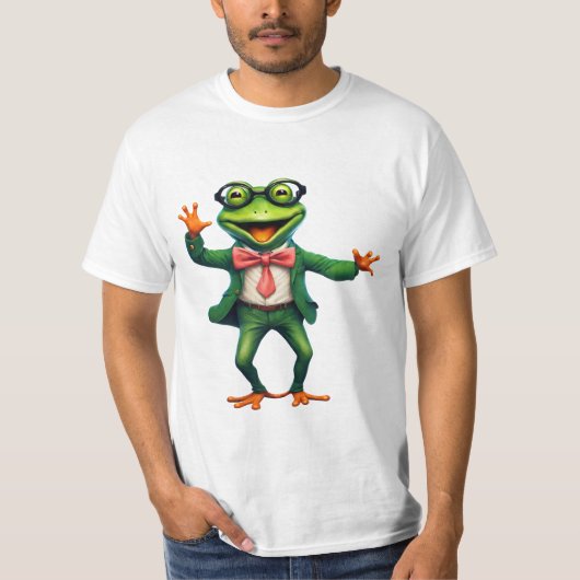 Frog 18先生、教育者、AIがTシャツを生成 Tシャツ (正面)
