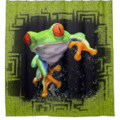 Frog 3オプシ縁どョン シャワーカーテン (正面)