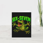 Frog 67 Meme Six Seven Funny Gen Alpha  カード (正面)