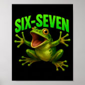 Frog 67 Meme Six Seven Funny Gen Alpha ポスター (正面)
