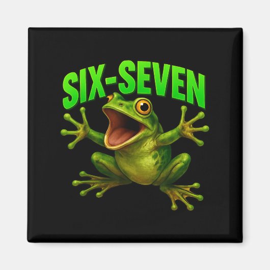 Frog 67 Meme Six Seven Funny Gen Alpha  マグネット (正面)