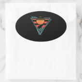 Frog 80s EDM合成波ギフト 楕円形シール (バッグ)