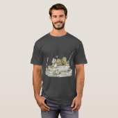Frog andoad Fishing funny Tシャツ (正面フル)