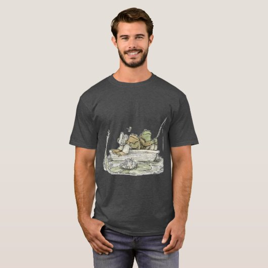 Frog andoad Fishing funny Tシャツ (正面フル)