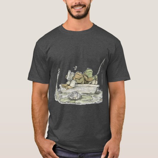 Frog andoad Fishing funny Tシャツ (正面)