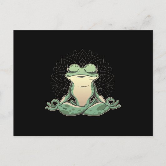 Frog Animal Doing Yoga ポストカード (正面)