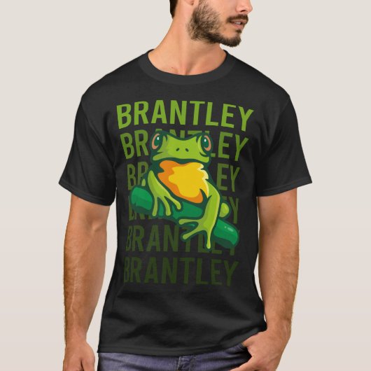 Frog Art - Brantleyの名前 Tシャツ (正面)