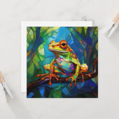 Frog Art Greeting Card カード (正面/裏面インサイチュ)