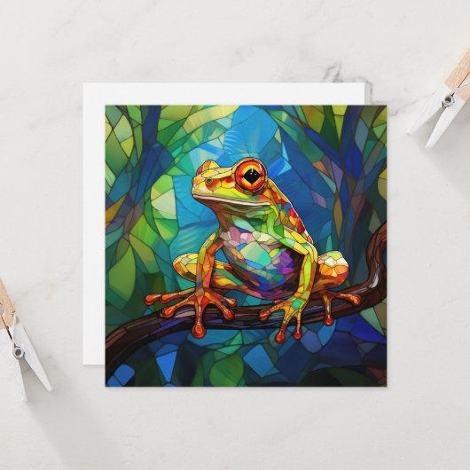 Frog Art Greeting Card カード (正面/裏面インサイチュ)