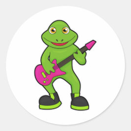 Frog asミュージシャンwith Guitar ラウンドシール
