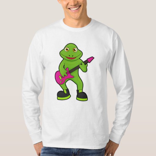 Frog asミュージシャンwith Guitar Tシャツ (正面)