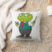 Frog as 先生with Book クッション (ブランケット)
