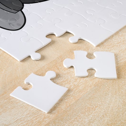 Frog as 先生with Book ジグソーパズル (側面)