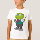 Frog as 先生with Book Tシャツ (正面)