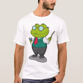 Frog as 先生with Book Tシャツ (正面)