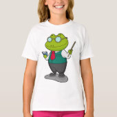 Frog as 先生with Book Tシャツ (正面)