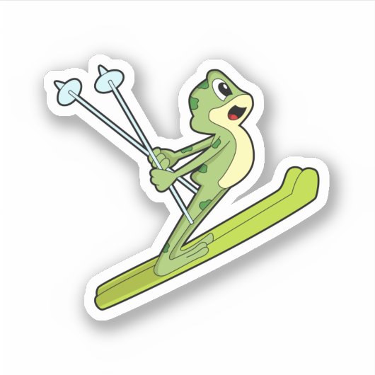 Frog as Ski.PNG シール (正面)