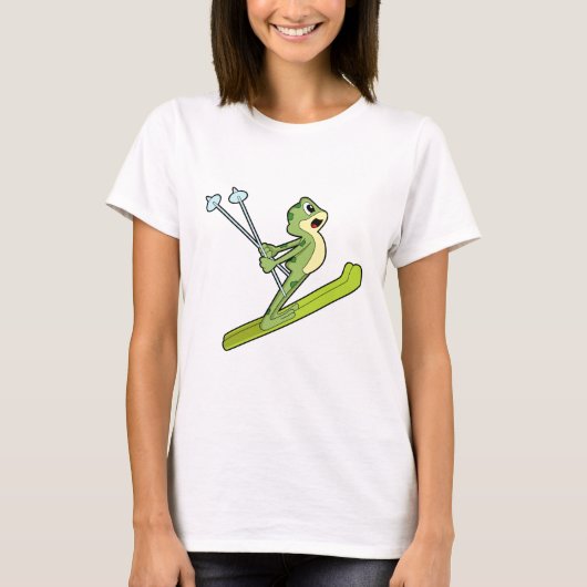 Frog as Ski.PNG Tシャツ (正面)