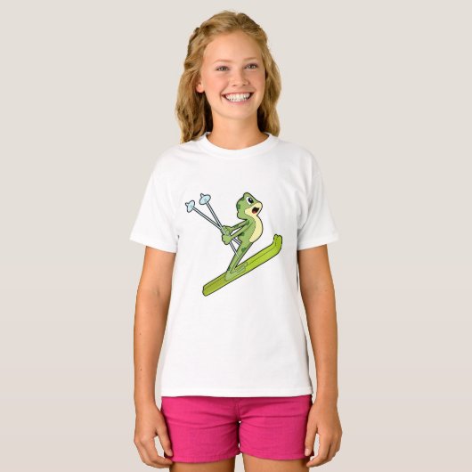 Frog as Ski.PNG Tシャツ (正面フル)
