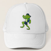 Frog at ランニング Backpack & Hat キャップ (正面)