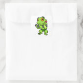 Frog at Bicepsトレーニングとダンベル スクエアシール (バッグ)