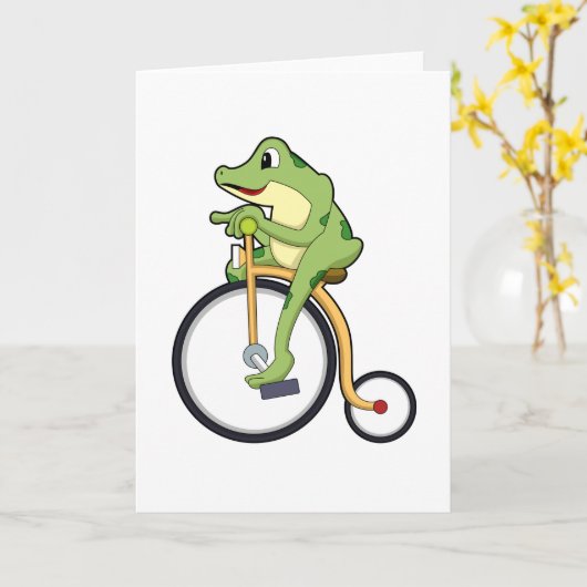Frog at Circus with Bicycle.PNG カード (黄色い花)