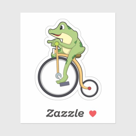 Frog at Circus with Bicycle.PNG シール (シート)