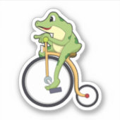 Frog at Circus with Bicycle.PNG シール (正面)