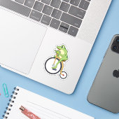 Frog at Circus with Bicycle.PNG シール (ノートパソコンとiPhone)
