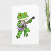 Frog at Music with Guitar カード (正面)