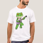 Frog at Music with Guitar Tシャツ (正面)