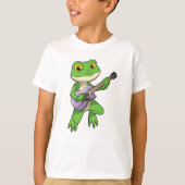 Frog at Music with Guitar Tシャツ (正面)