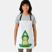 Frog at Yoga in Cross Leged エプロン (インサイチュ)