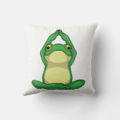 Frog at Yoga in Cross Leged クッション (裏面)